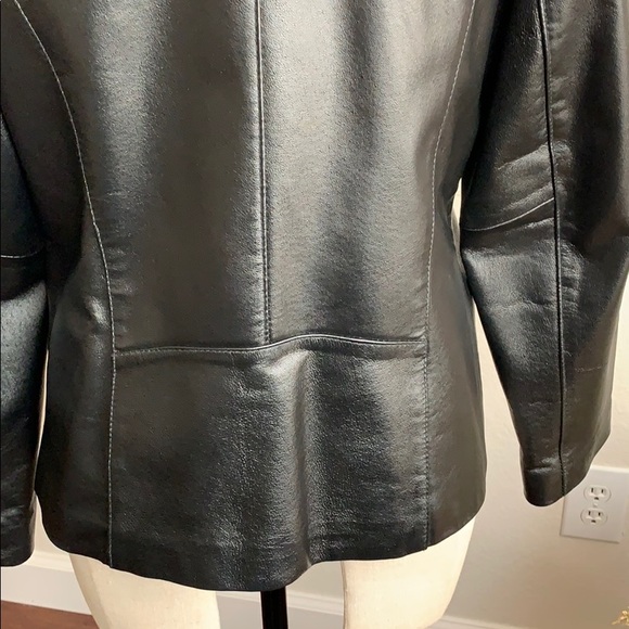 New York & Co Genuine Leather Jacket, Large - Picture 4 of 6